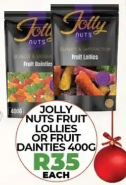 1UP Jolly nuts fruit lollies or fruit dainties offer