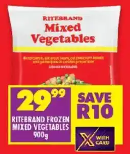 Shoprite Ritebrand frozen mixed vegetables offer