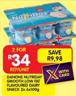 Shoprite Danone nutriday smooth low fat flavoured dairy snack offer