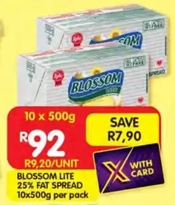 Shoprite Blossom lite 25% fat spread offer