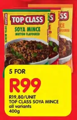 Shoprite Top class soya mince offer