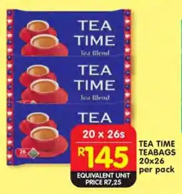 Shoprite Tea time teabags offer