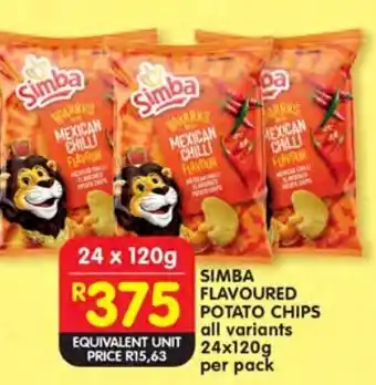 Shoprite Simba flavoured potato chips offer