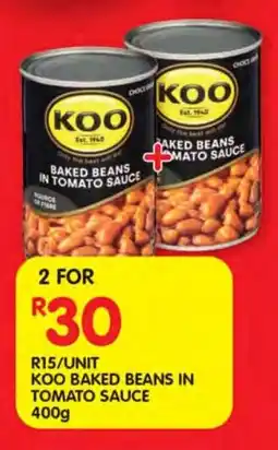 Shoprite Koo baked beans in tomato sauce offer