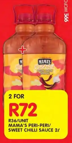 Shoprite Mama's peri-peri/ sweet chilli sauce offer