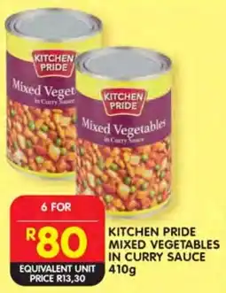 Shoprite Kitchen pride mixed vegetables in curry sauce offer