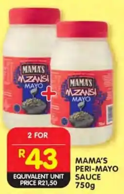 Shoprite Mama's peri-mayo sauce offer