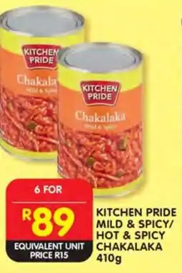 Shoprite Kitchen pride mild & spicy/ hot & spicy chakalaka offer