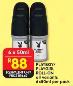 Shoprite Playboy/ playgirl roll-on offer