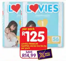 Shoprite Lovies premium nappies offer