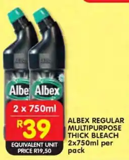 Shoprite Albex regular multipurpose thick bleach offer