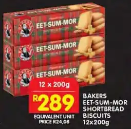 Shoprite Bakers eet-sum-mor shortbread biscuits offer
