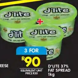 Shoprite D'lite 37% fat spread offer