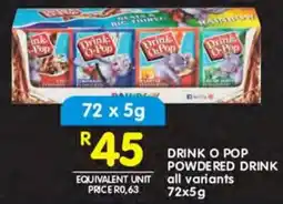 Shoprite Drink o pop powdered drink offer