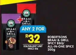Shoprite Robertsons braai & grill spicy bbq/ all-in-one spice offer