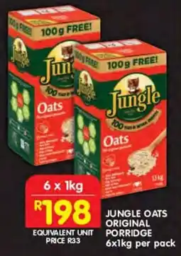 Shoprite Jungle oats original porridge offer