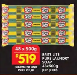 Shoprite Brite lite pure laundry soap offer