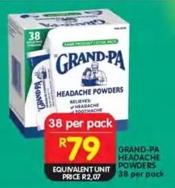 Shoprite Grand-pa headache powders offer