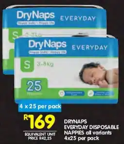 Shoprite Drynaps everyday disposable nappies offer