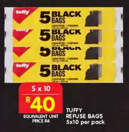 Shoprite Tuffy refuse bags offer