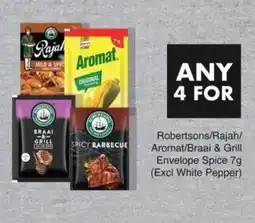 Save Robertsons/ Rajah/ Aromat/ Braai & Grill Envelope Spice offer