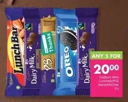 Save Cadbury Mini/ Lunchbar/ P.S/ Dairymilk/ Oreo offer
