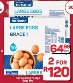 Pick n Pay Hypermarket PnP no name Large Eggs 30s offer