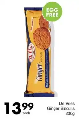 Save De Vries Ginger Biscuits offer