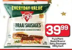 Pick n Pay Hypermarket Fry's Plant-Based Braai or Spicy Sausages offer