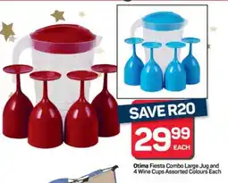 Pick n Pay Hypermarket Otima Fiesta Combo Large Jug and 4 Wine Cups offer