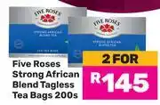 Game Five Roses Strong African Blend Tagless Teabags-For 2 x 200s offer