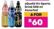 Game Aquelle Viv Sports Drink Assorted-For 6 x 500ml offer