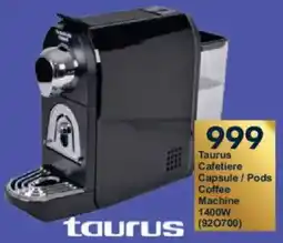 President Hyper Taurus Cafetiere Capsule/ Pods Coffee Machine 1400W offer