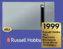 President Hyper Russell Hobbs Electronic Microwave Silver Mirror offer