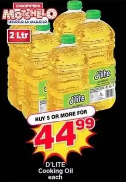 Choppies D'LITE Cooking Oil offer