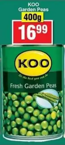 Choppies KOO Garden Peas offer