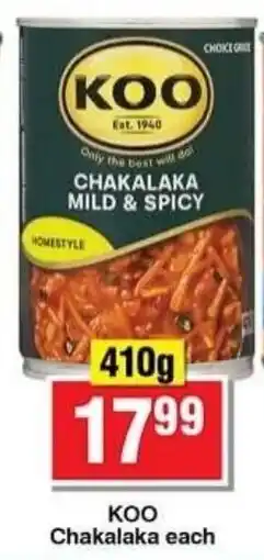Choppies KOO Chakalaka offer