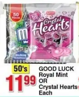 Choppies GOOD LUCK Royal Mint OR Crystal Hearts offer