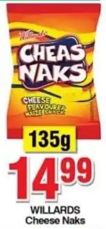 Choppies WILLARDS Cheese Naks offer