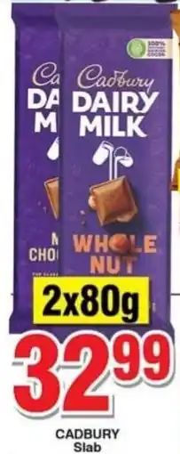 Choppies Cadbury Slab offer