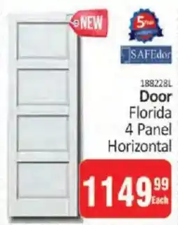 KitKat Cash and Carry Safedor Door Florida 4 Panel Horizontal offer