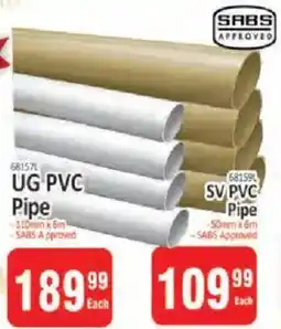 KitKat Cash and Carry SABS UG PVC Pipe offer