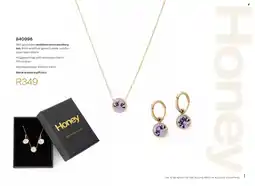 Honey Fashion Accessories Honey 18ct gold plated stainless steel jewellery set offer