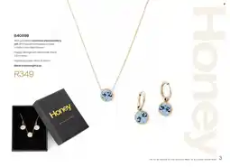 Honey Fashion Accessories Honey 18ct gold plated stainless steel jewellery set offer