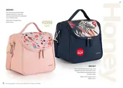 Honey Fashion Accessories Honey pink nylon insulated lunch bag or navy nylon insulated lunch bag offer