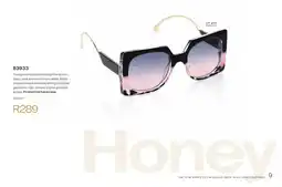 Honey Fashion Accessories Honey transparent polycarbonate frame with black, pink and demi black detail offer
