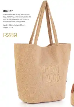 Honey Fashion Accessories Honey Caramel faux sherling leisure tote bag offer