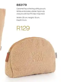 Honey Fashion Accessories Honey Caramel faux sherling utility pouch offer