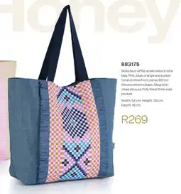 Honey Fashion Accessories Honey slate blue raffia woven leisure tote bag offer
