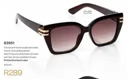 Honey Fashion Accessories Honey transparent brown polycarbonate frame offer